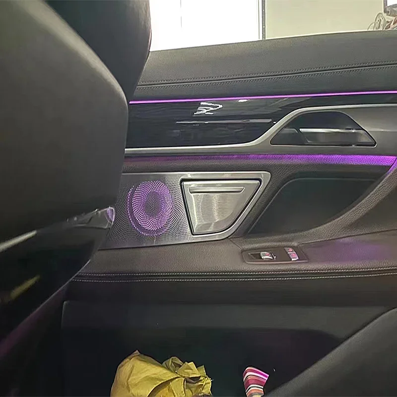 11 Colour LED Speaker Cover for New 7Series G11 G12 Car Midrange Tweeter HiFi Music Stereo Horn Ambient Light Decorate Refit