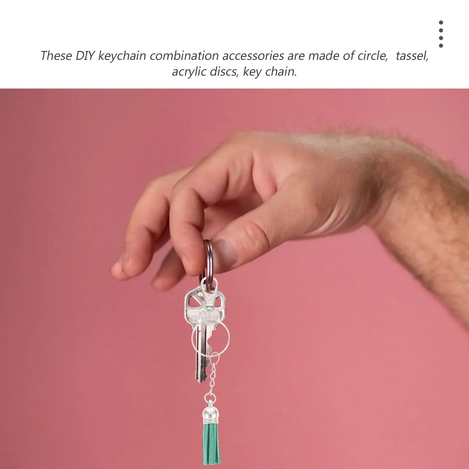 1 Set Multicolor Tassel Diy Keychain Materials Kit For Craft Supplies Key Chain Accessory Fringe Charms Jewelry Making Tools