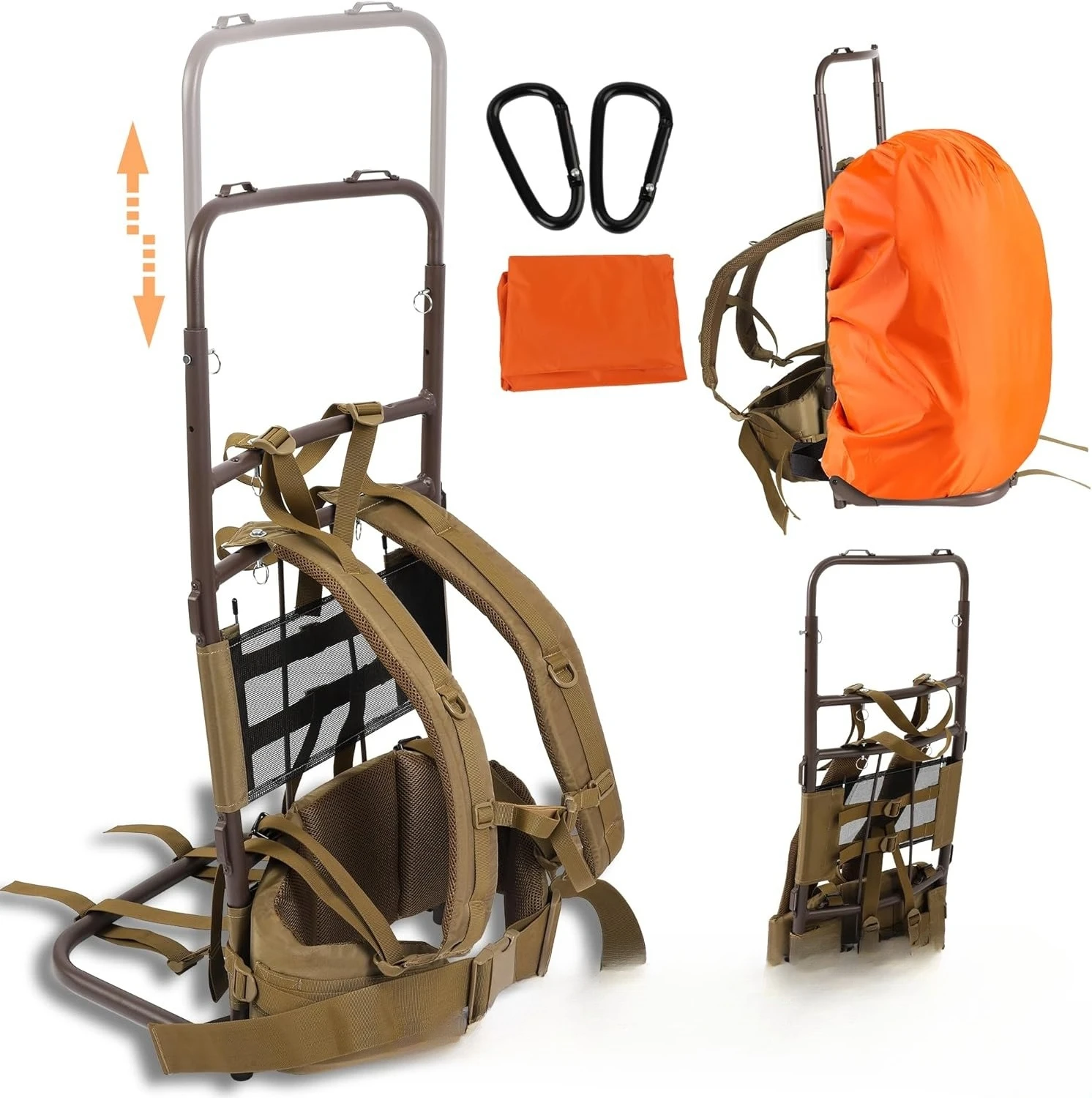 Aluminum Alloy Hiking Long Distance Load Comfortable Backpack Rack Outdoor Sports Thickened Back