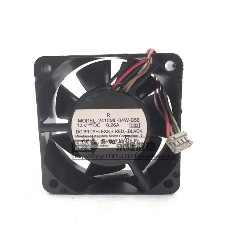 

Original 6CM 60 * 60 * 25MM 12V 0.26A Sharp 3511 copier 4-wire Cooling fan 2410ML-04W-B56