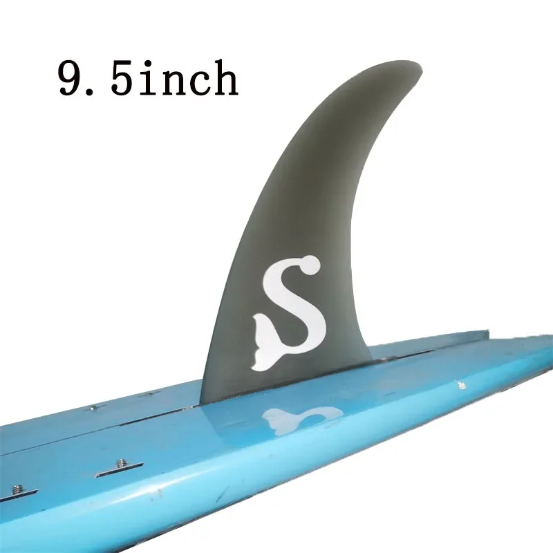 Single Longboard Center Fins 9.5 Inch Fiberglass  Sup Surfboard Fins  Inflated Paddle Board Surfing Electric Surfboard Windsurf