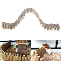 Hamster Wooden Fence Rat Ladder Bridge  Wood Ladder Natural Hideout for Small Animals Wooden Ladder Hamster Chew Bridge