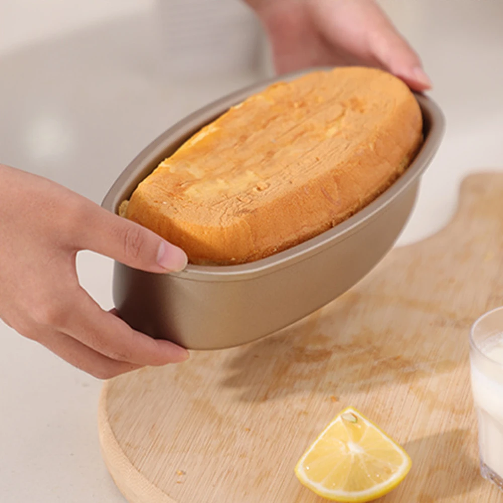 23Cm Oval Non-stick Pans Carbon Steel Cheesecake Bread Loaf Baking Mold Tin Tray Baking Tool Kitchen Accessories