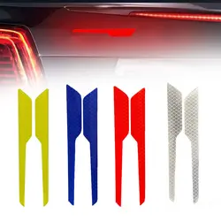 2PCS Car Reflective Tape Warning Safety Mark for Auto Rear Tail Bumper Trunk Waterproof Sunscreen Reflective Car Strips Stickers