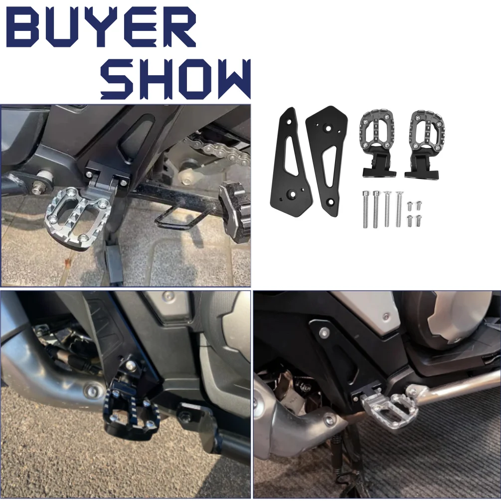 For Honda X-ADV XADV 750 2021 2022 2023 2024 X-ADV750 XADV750 Rear Pedal Foot Stand Folding Footrests Passenger Foot Accessories