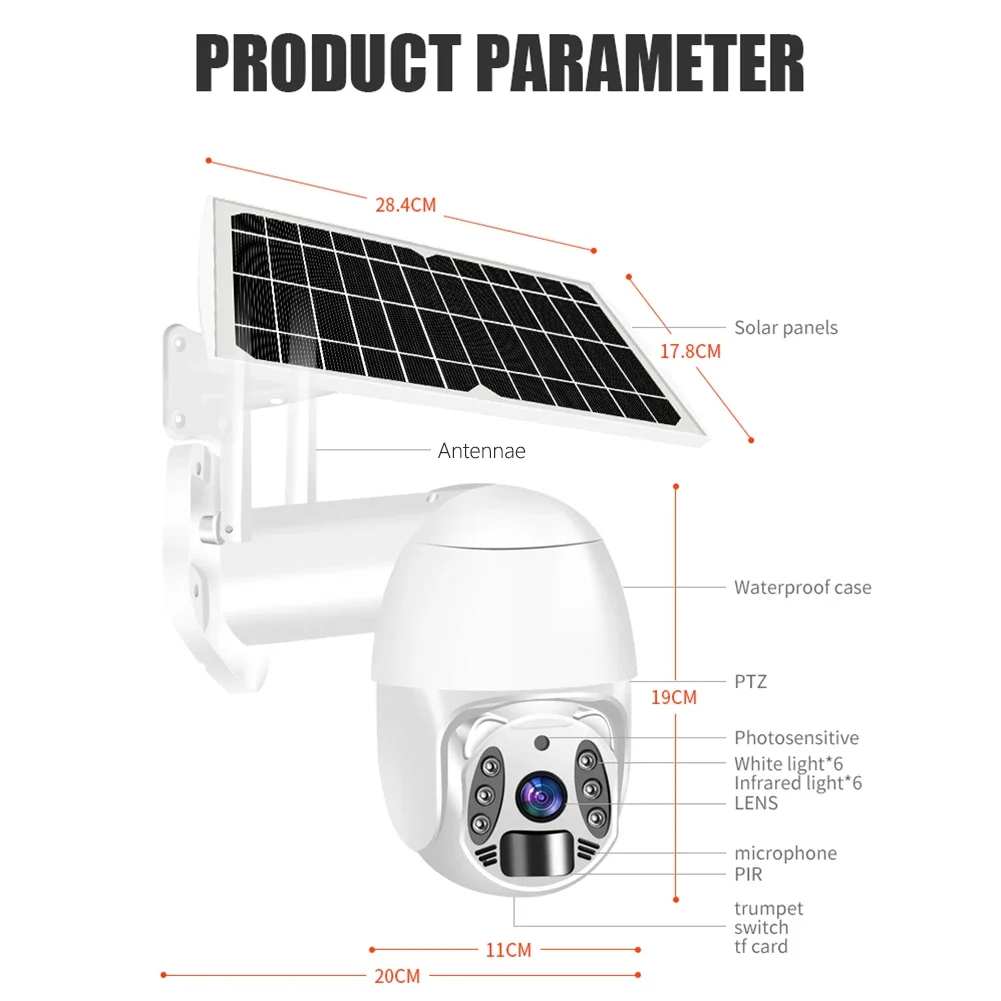 Q6 2025 камера Tuya APP 2,4G WIFI/Tuya 4G монитор безопасности видеонаблюдение монитор безопасности PIR обнаружение человека новый открытый
