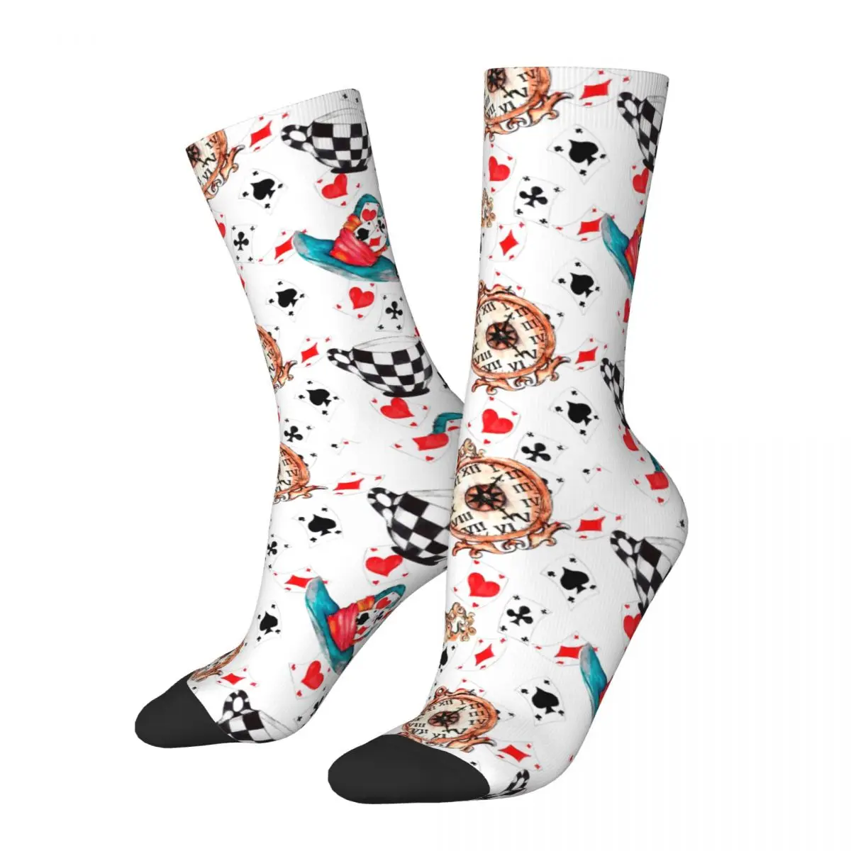 Winter Warm Fashion Unisex Alice In Wonderland Tea Socks Sweat Absorbing Sports Socks