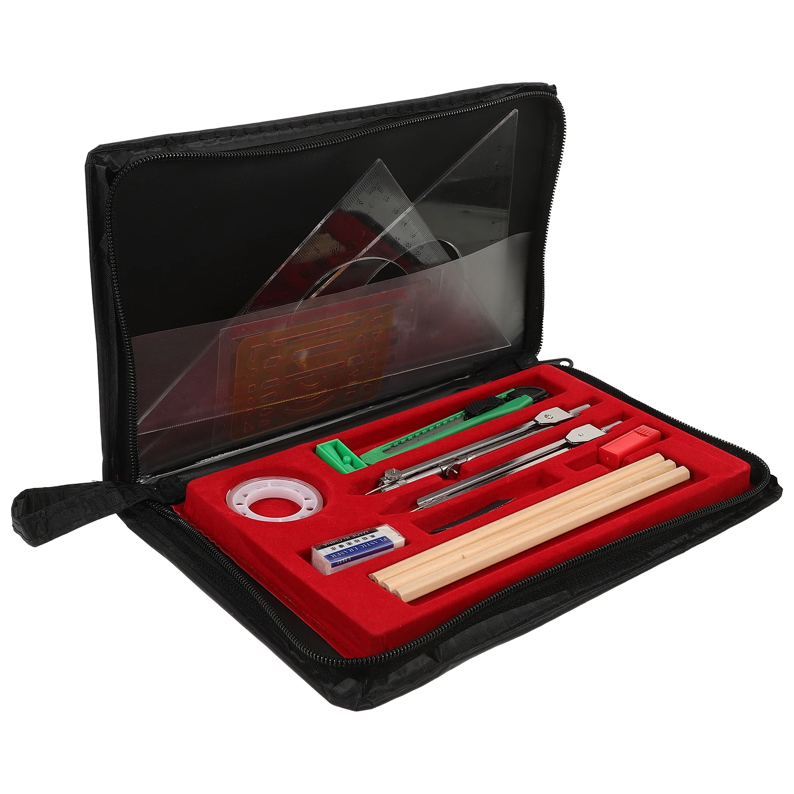 

Multifunctional Drawing Kit Black R om Accessories Quality Materials Storage Box Store Engineer Artist