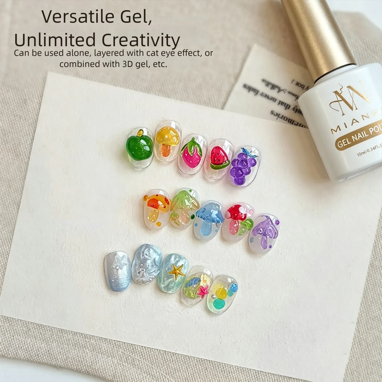 MIANEL Seven-Color Glass Serie - Nail Art Trend 2026 ulasan dan harga