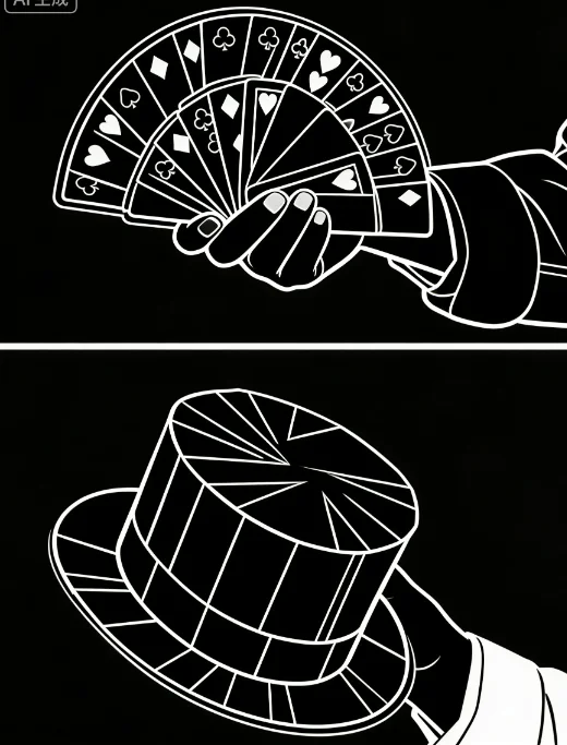 folding-card-fan-to-card-top-hat-spring-magic-trick-stage-street-illusion-magician-gimmick-magia-comedy-props