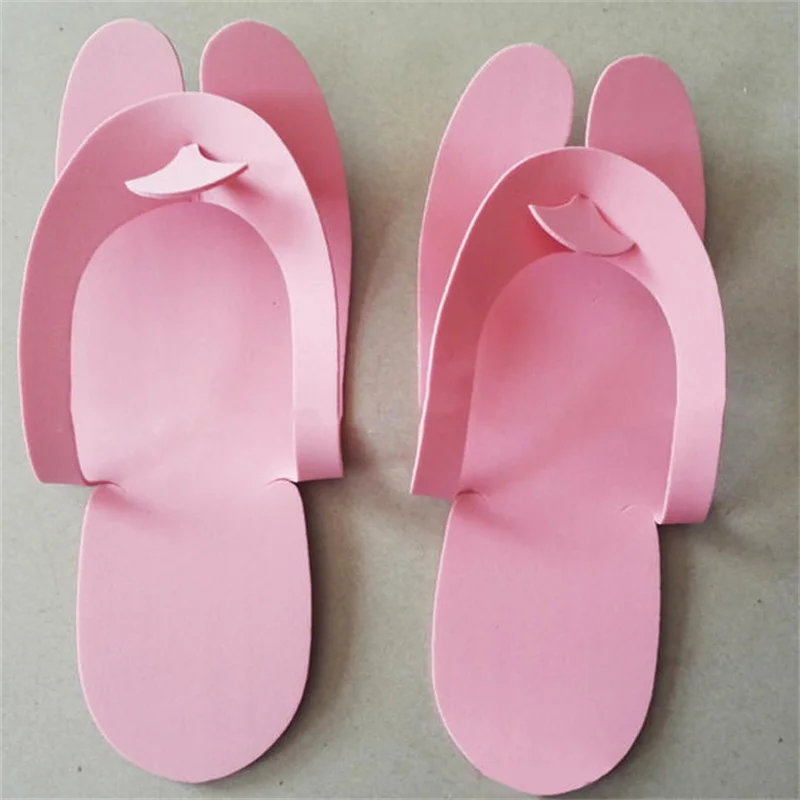 12/24/36 Pairs Random Color EVA Disposable Foam Slippers Pedicure Slippper For Salon Spa Pedicure Foot Flip Flop Slippers