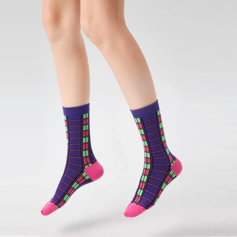 3 Pairs Socks Flower Women Harajuku Cotton Fashion Korean Style Renaissance Original Retro Tube Floral Socks Long Winter Socks