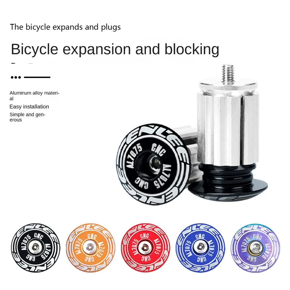 2PCS Hand Grip Plug Cap Black/Red/Gold/Blue/Color End Plugs Lock Grip End Plugs Alloy Handle Handlebar Plug Bicycle Accessories