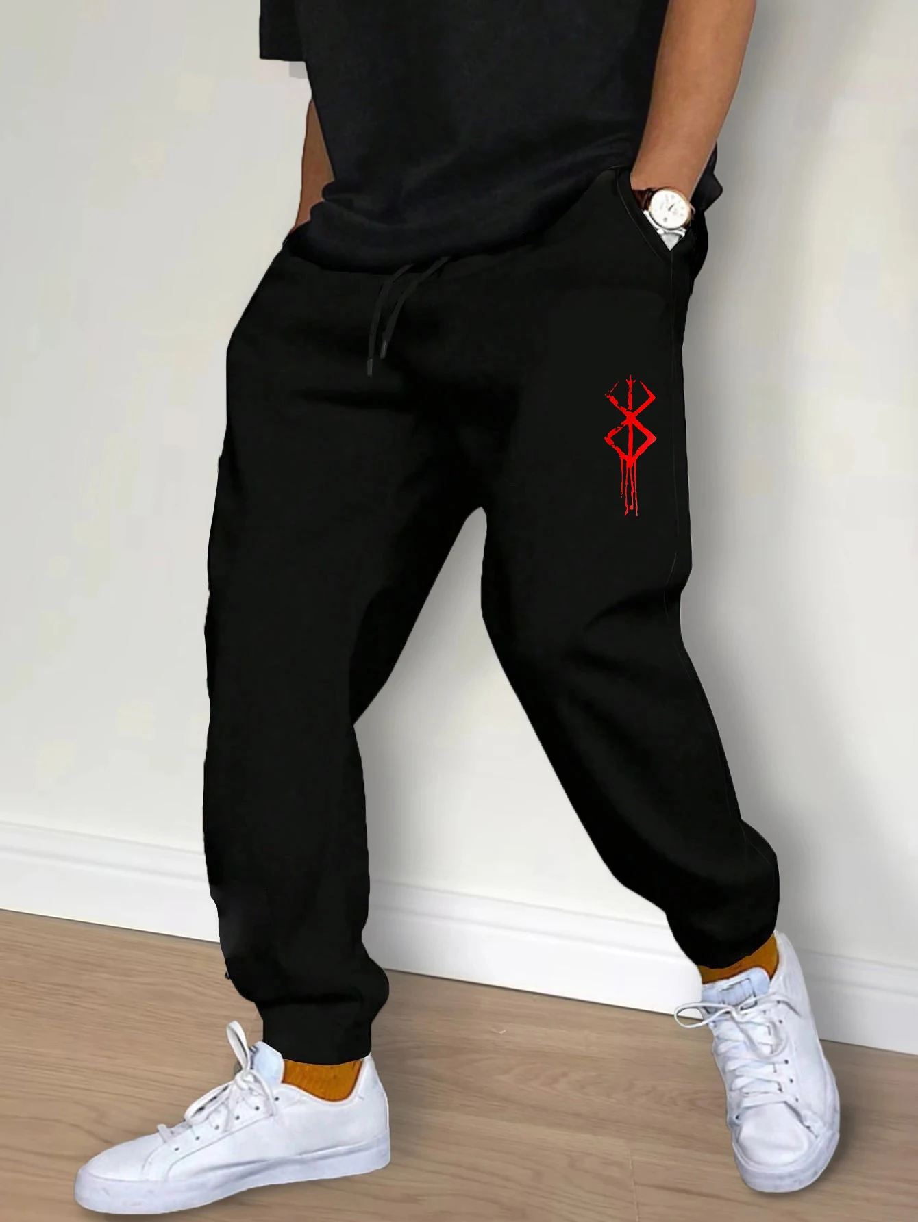 Men\'s Casual Pants Fashion Drawstring Casual Pants Joggers Workout Running Gym Fitness Sports Trousers Streetwear Trousers