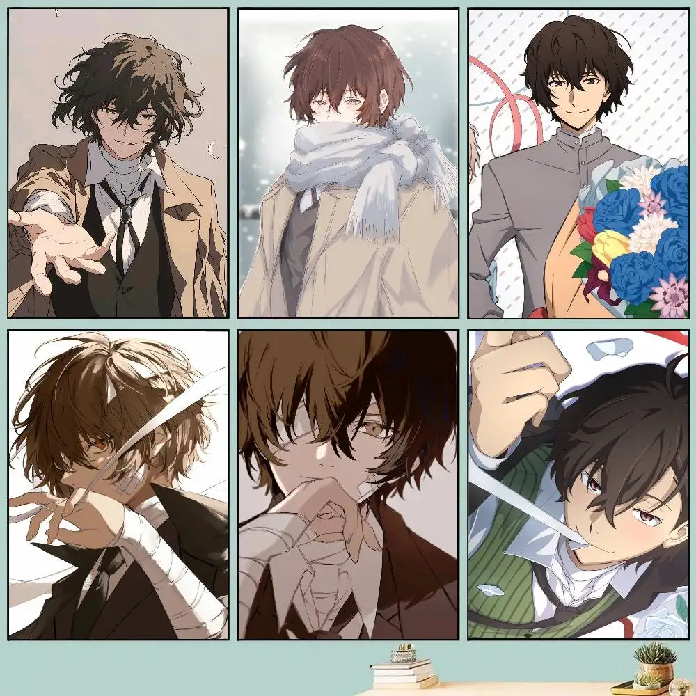 Dazai Osamu Anime Bungo Stray Dogs Posters Living Room Bar Cafe Quality Canvas Vintage Style Comics Painting Art Home Wall Decor