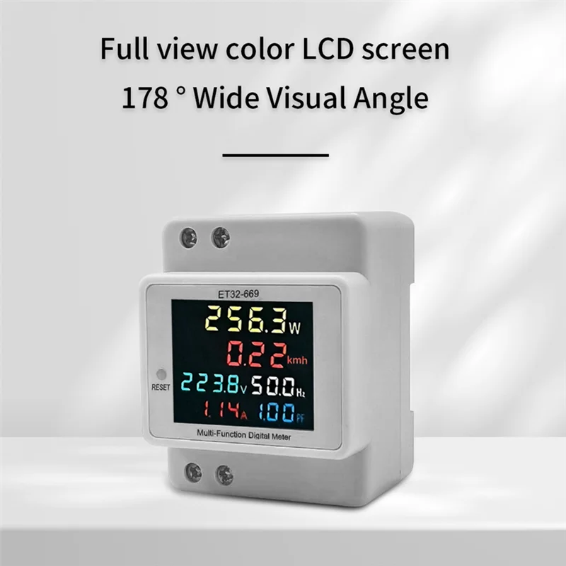 N75R-อัจฉริยะมิเตอร์ไฟฟ้า 220V แรงดันไฟฟ้า Power ความถี่ Factor Meter Rail ประเภทเมตร