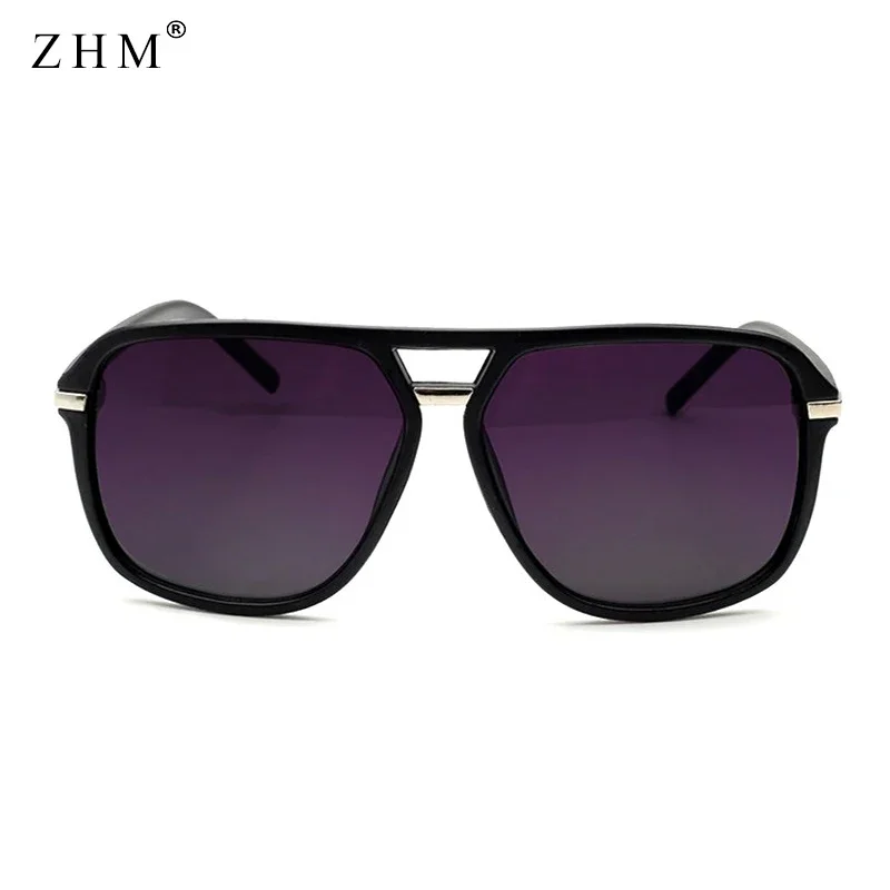 ZHM Fashion Men Cool Square Style Gradient Sunglasses Driving Vintage Brand Design Glasses Oculos De Sol  Sunglasses Men