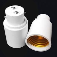 B22 To E27 Lamp Adaptor Connector Light Base Screw Light Bulb Socket Flame Retar