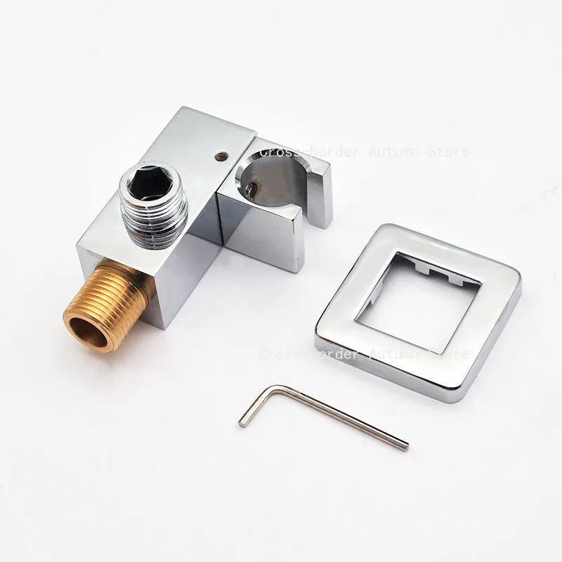 Concealed Wall Mounted Shower Bracket Handheld Spray Holder 4 Thread Brass Water Outlet Fittings