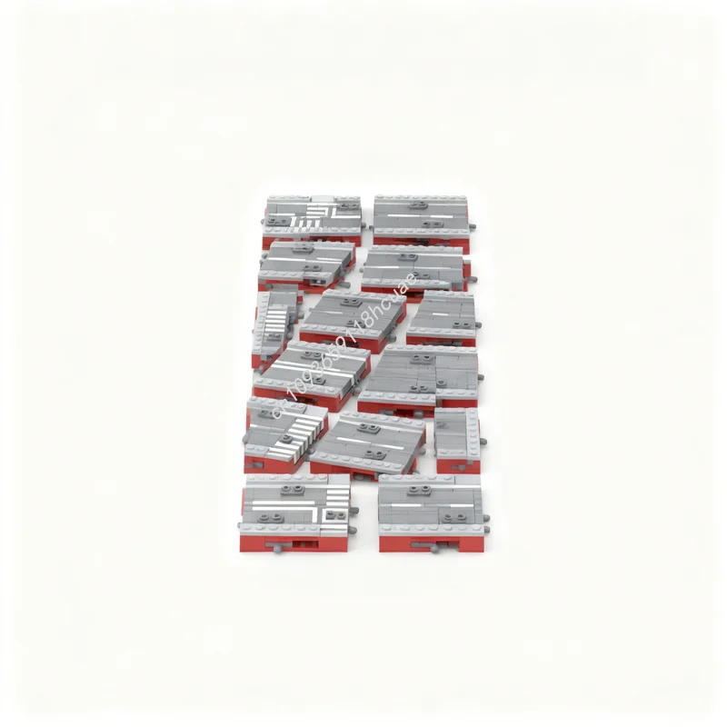 986-teiliges MOC Modulares Straßenlandschafts-Set Mini-Mikro-Straßen Gerade Modellbausteine Konstruktionsspielzeug Weihnachtsgeschenk Bausteine Geburtstagsgeschenk