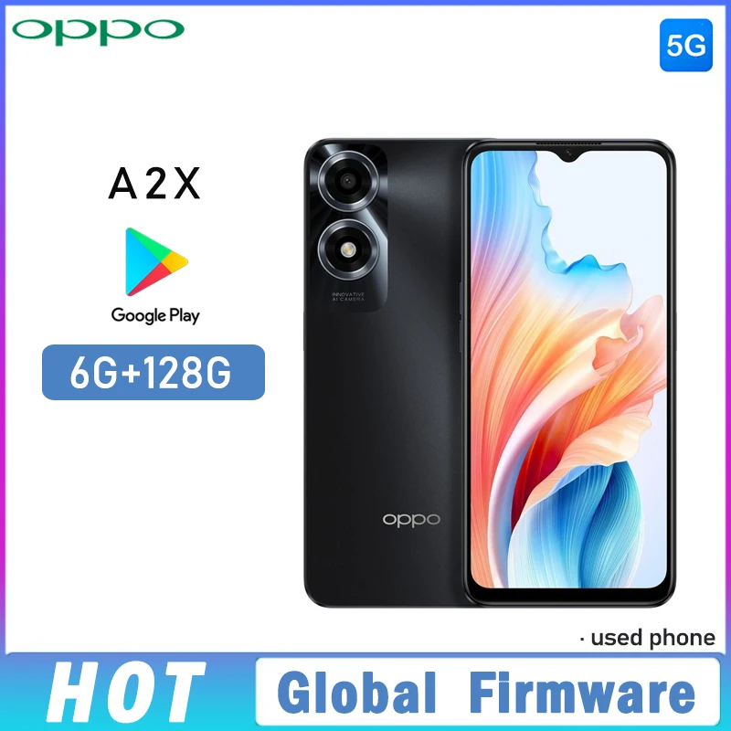 OPPO A2X 5G Smartphone Global Firmware Dimensity 6020 ColorOS 13.1 6.56-inch rear camera 13MP 5000 mAh 90Hz used phone