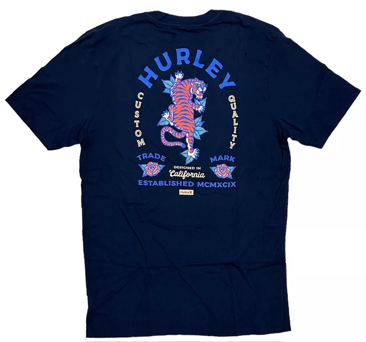 

Мужская повседневная футболка Hurley с короткими рукавами и тигром, элитная роскошь для мужчин и женщин, топ Y2k