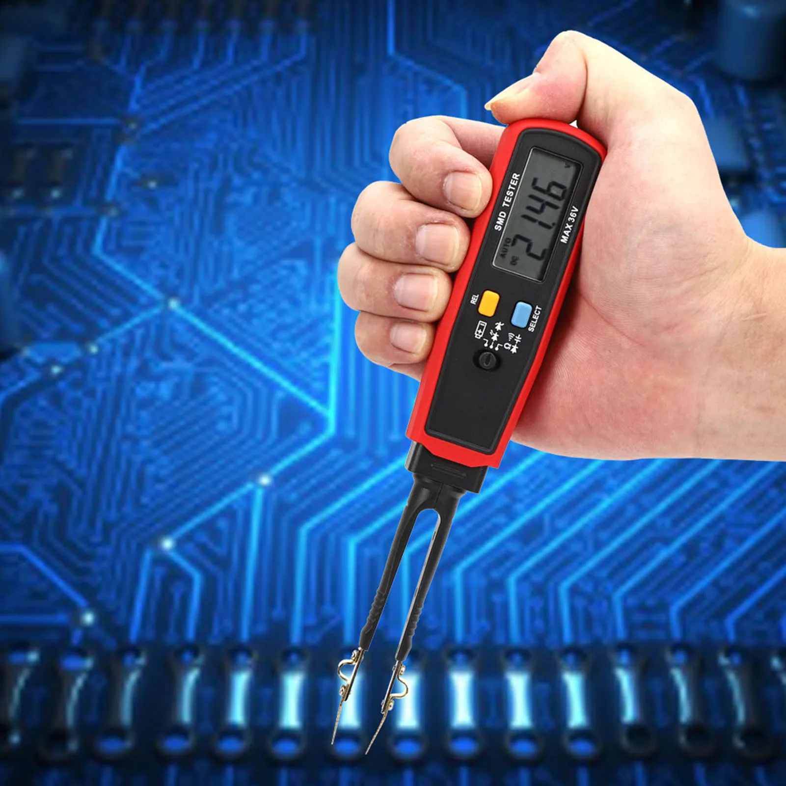 Multímetro Multímetro para herramienta de prueba SMD Probador UT116C para equipos de prueba de multímetro de diodo de capacitancia de resistencia SMD (RCD)