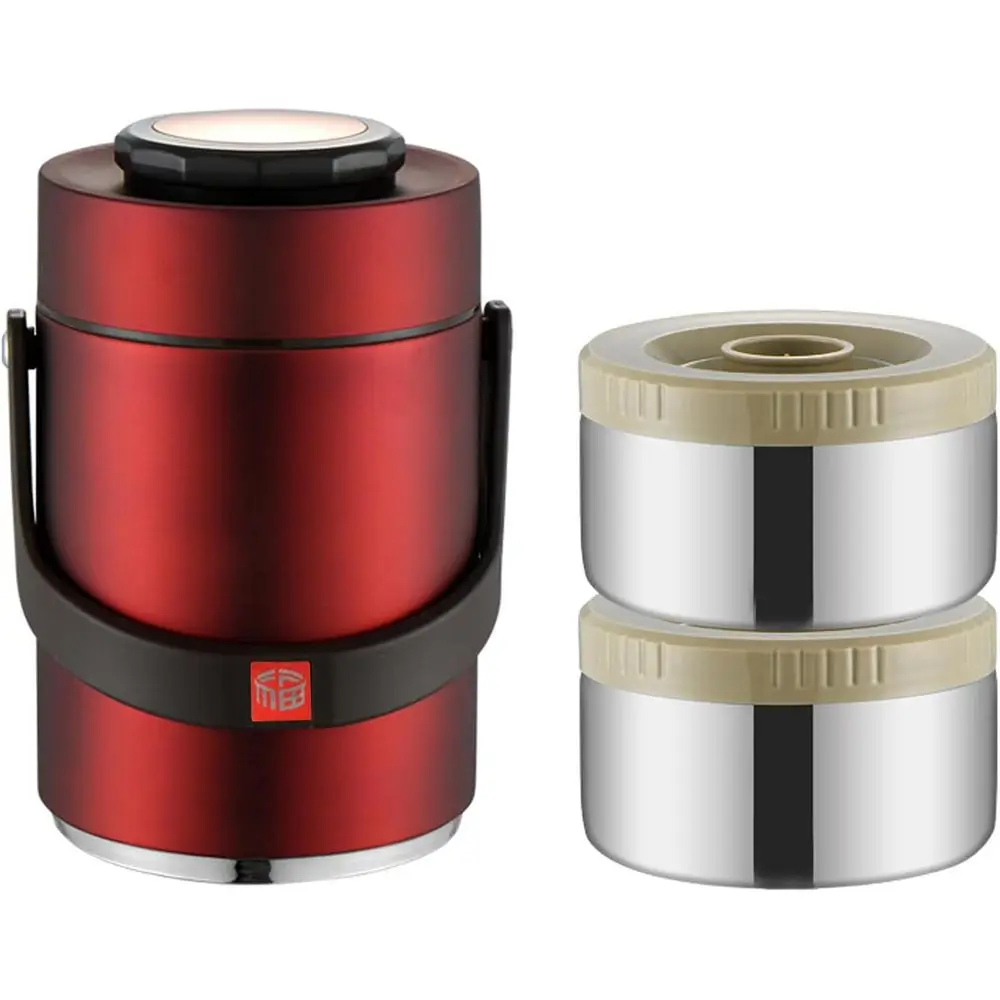 

1.5L Stainless Steel Insulated Food Jar, Bento Lunch Box, 2-Tier Stackable Food Thermal Jar, Insulated Lunch Containers, Hot Foo