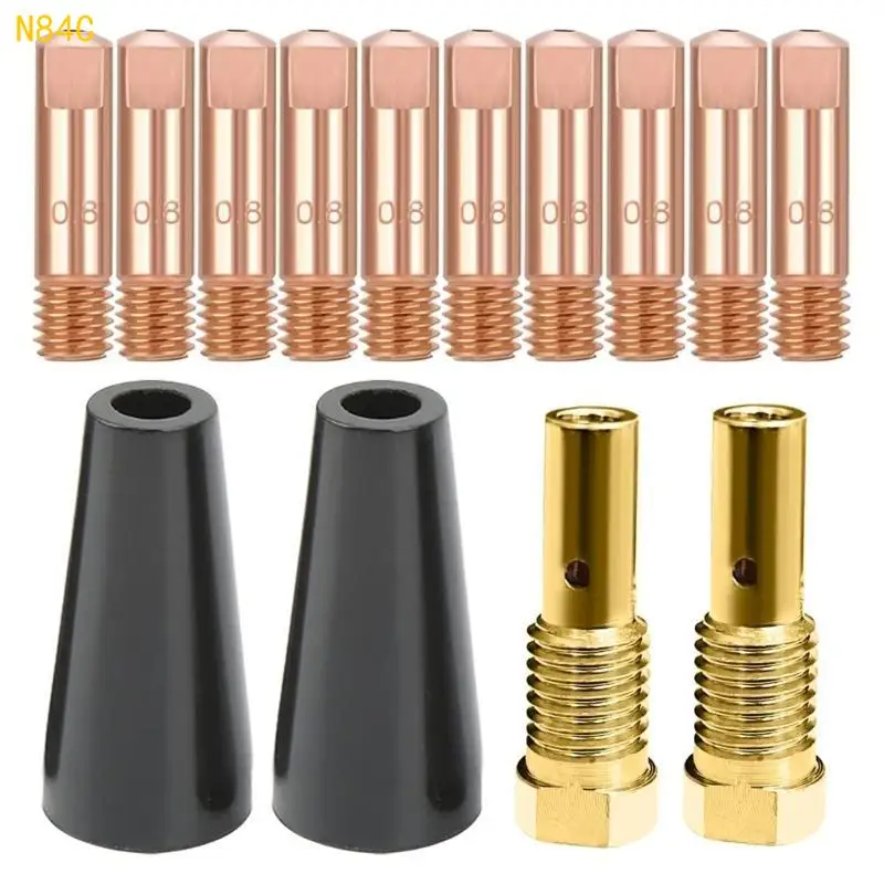 

N84C 0.030" Gasless Nozzle Tips Flux Cores Nozzle Contact Tips Gas Diffusers Mig