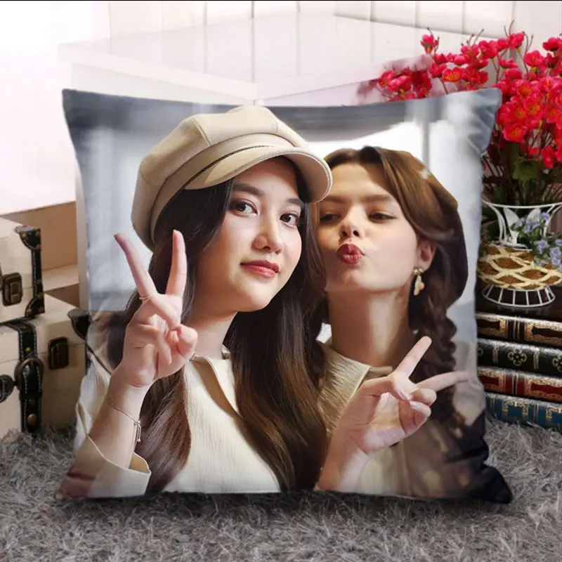 New Thailand Stars Drama GAPtheseries Freen Becky FreenBecky photo cute double sided throw pillow  FreenBecky doll gift