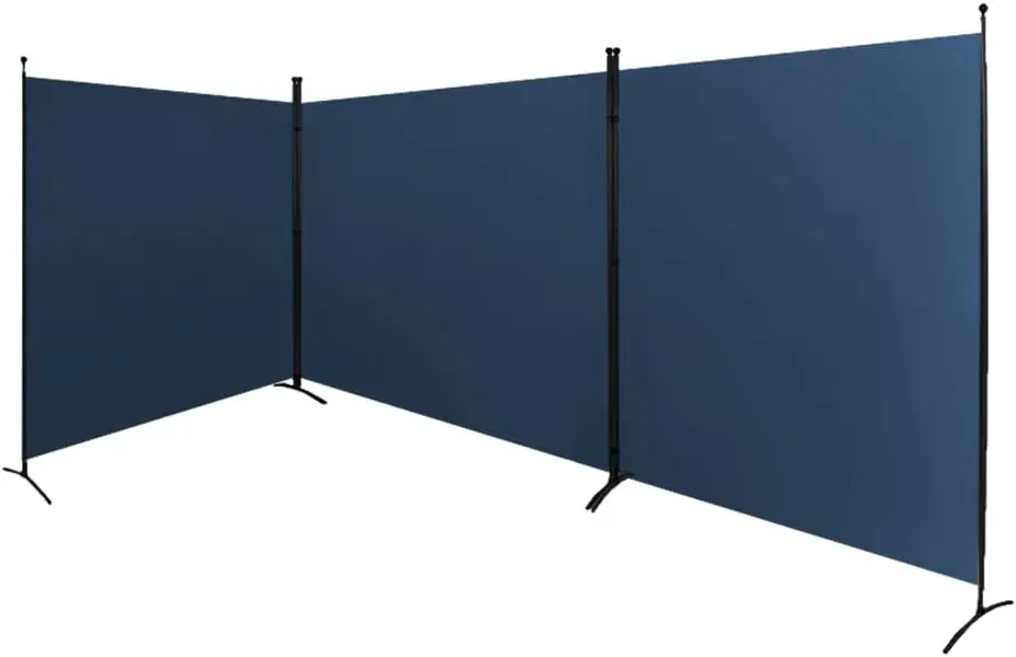

Triple-Panel Privacy Room Divider - Folding Partition Screen for Office, Dorm, Studio - 216" x 72" - Easy Assembly