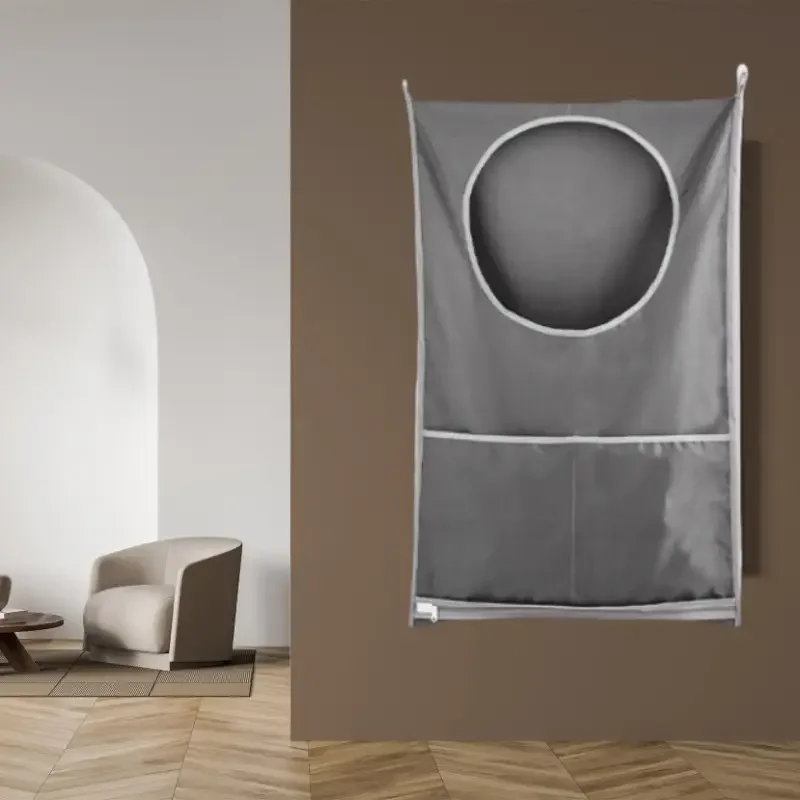 Hanging Laundry Bags For RVs Campers Trailers Durable Laundry Room Accessories With 2 Hooks Hanging Laundry Bag