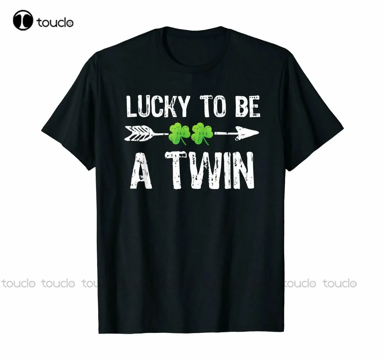 Lucky To Be A Twin Graphic T-Shirts Gift Tee Size Xs-5Xl Us Men'S Shirt Trend White T Shirt Fashion Tshirt Summer New Popular