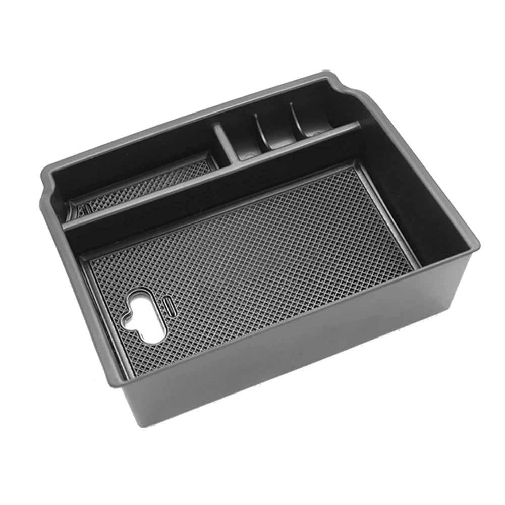 Car Central Console Armrest Storage Box Holder Interior Organizer Glove Tray for Toyota Hilux Revo/Hilux 2016-2019 Black