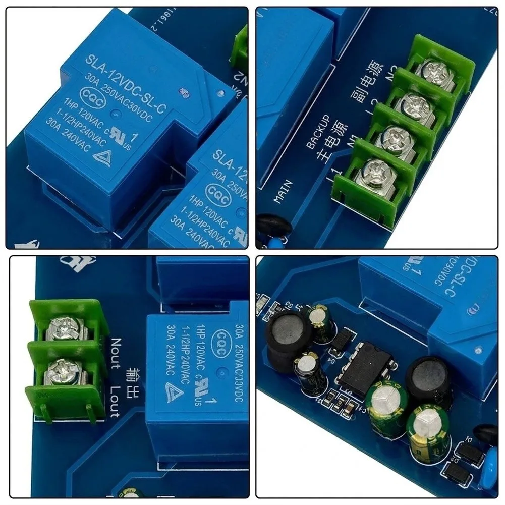 30A Two Way Automatic Transfer Switch with Dual Power Input Output Compatible with 220V for Reliable Power Transfer