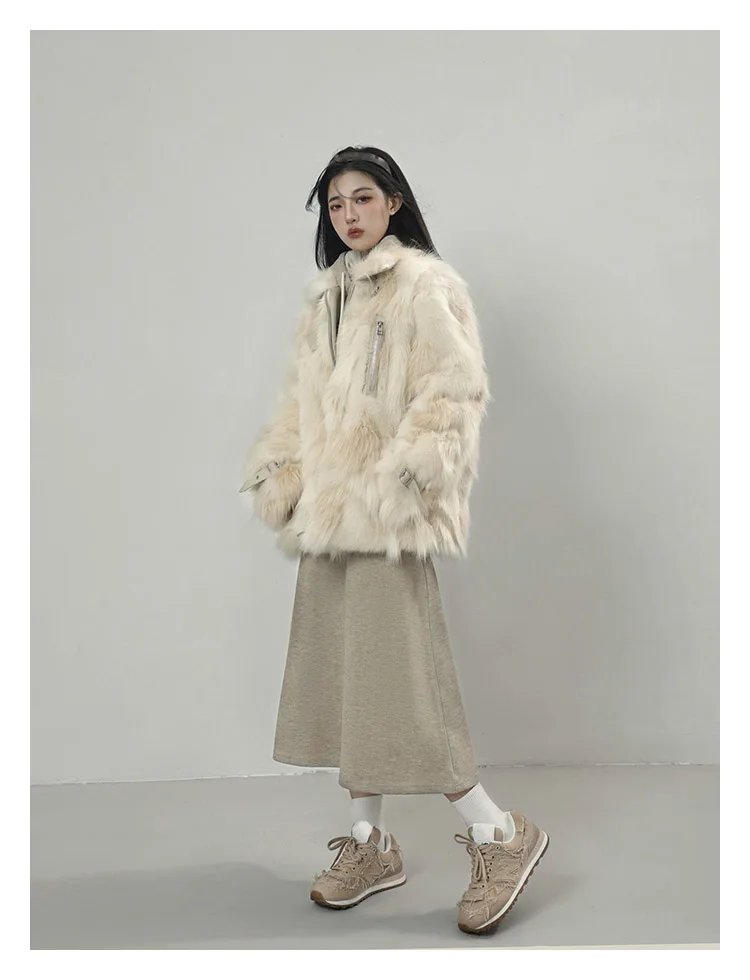 2025 เสื้อผ้าสตรี ขนเทียมหนาพิเศษ สำหรับฤดูหนาว รุ่นใหม่ 1205