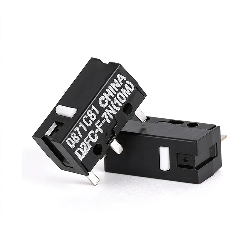 D2FC-F-7N(20M) Micro Switch for Mouse, D2FC-F-K(50M) K60MN 3Pin Replacement, 10M-60M Clicks Fix Double Click for Gaming Mouse