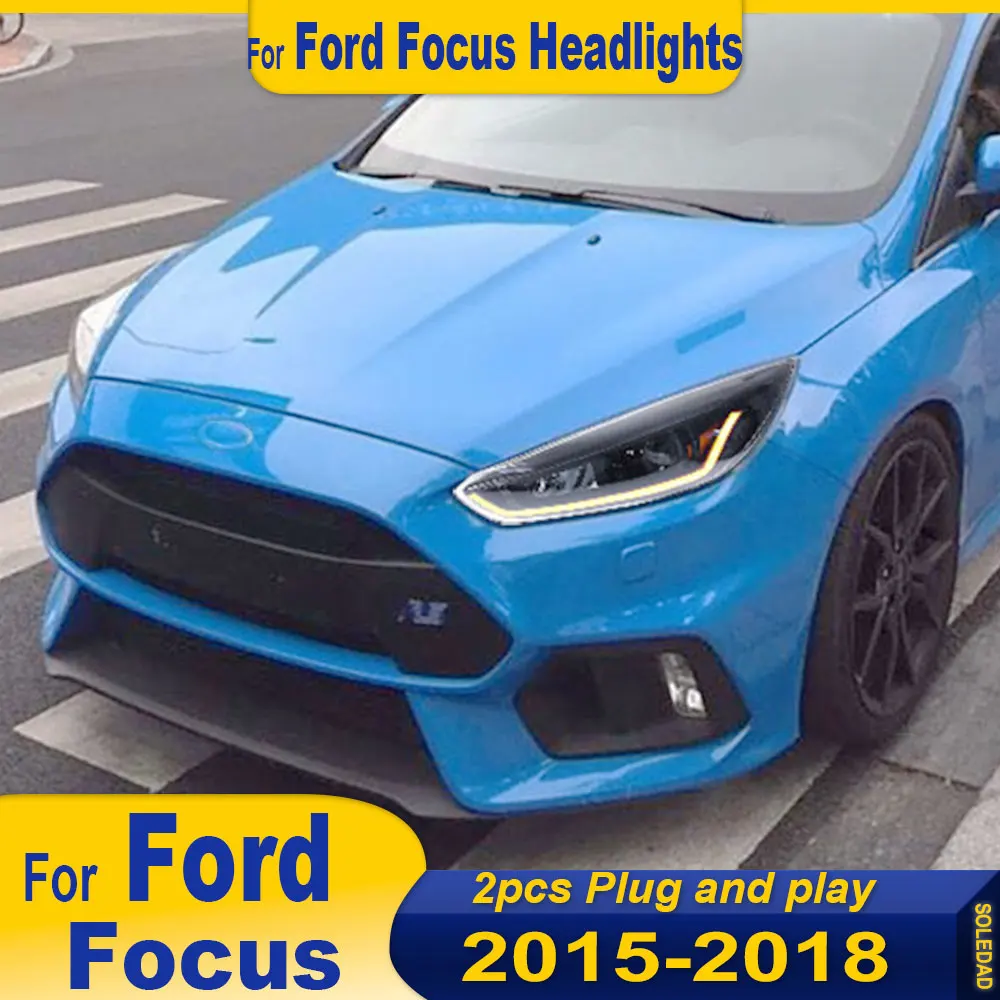 

Car styling Headlight for Ford Focus 2015 2016 2017 2018 Headlights LED DRL LED lens headlamps HID Xenon turnlight running light