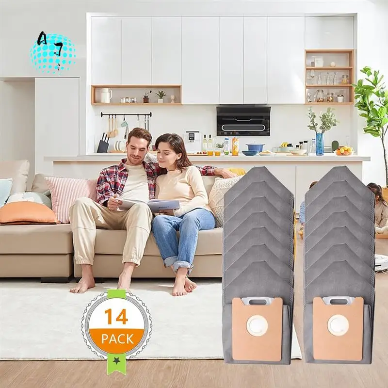 

A07F-14Pcs Dust Bags Replacement For Eufy G35+, G40+, G40 Hybrid+ Auto-Empty Station,Robot Vacuum Dust Bags Kit