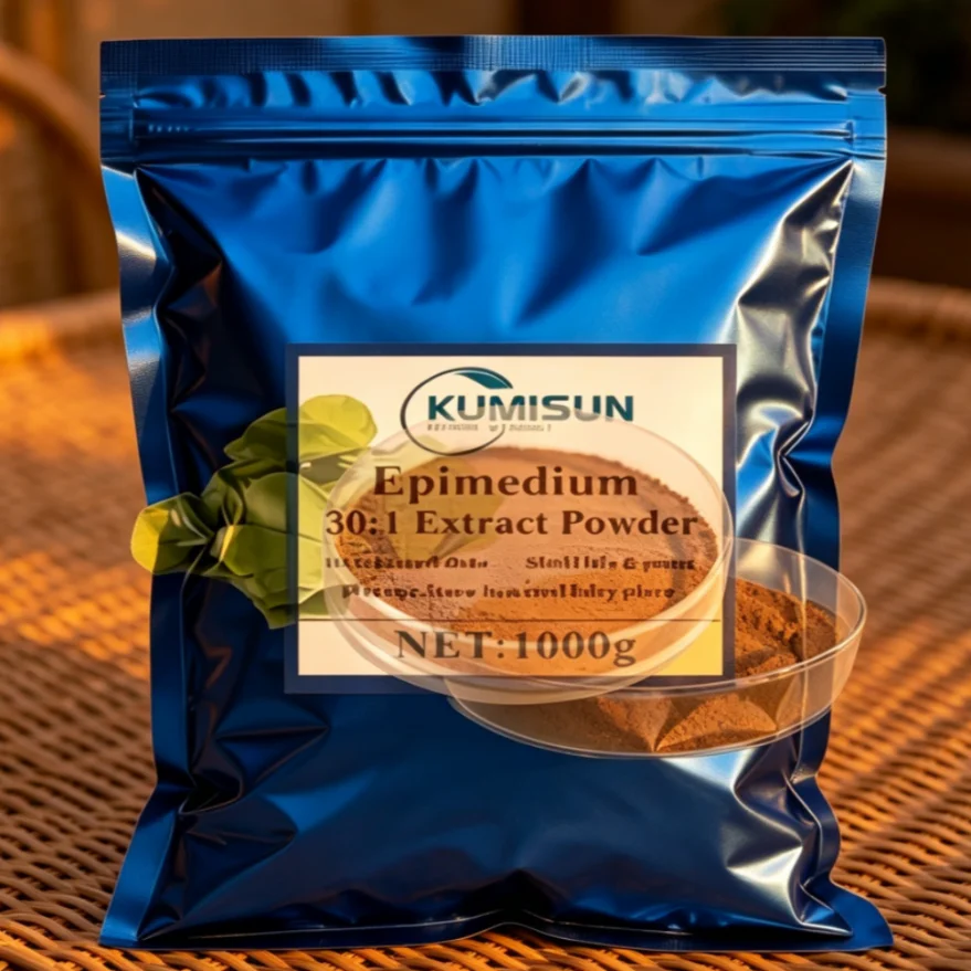 Extracto de Epimedium en Polvo de Alta Calidad 30:1 Personalizado, Materia Prima para Producción Global al por Mayor, en Bolsa de Aluminio
