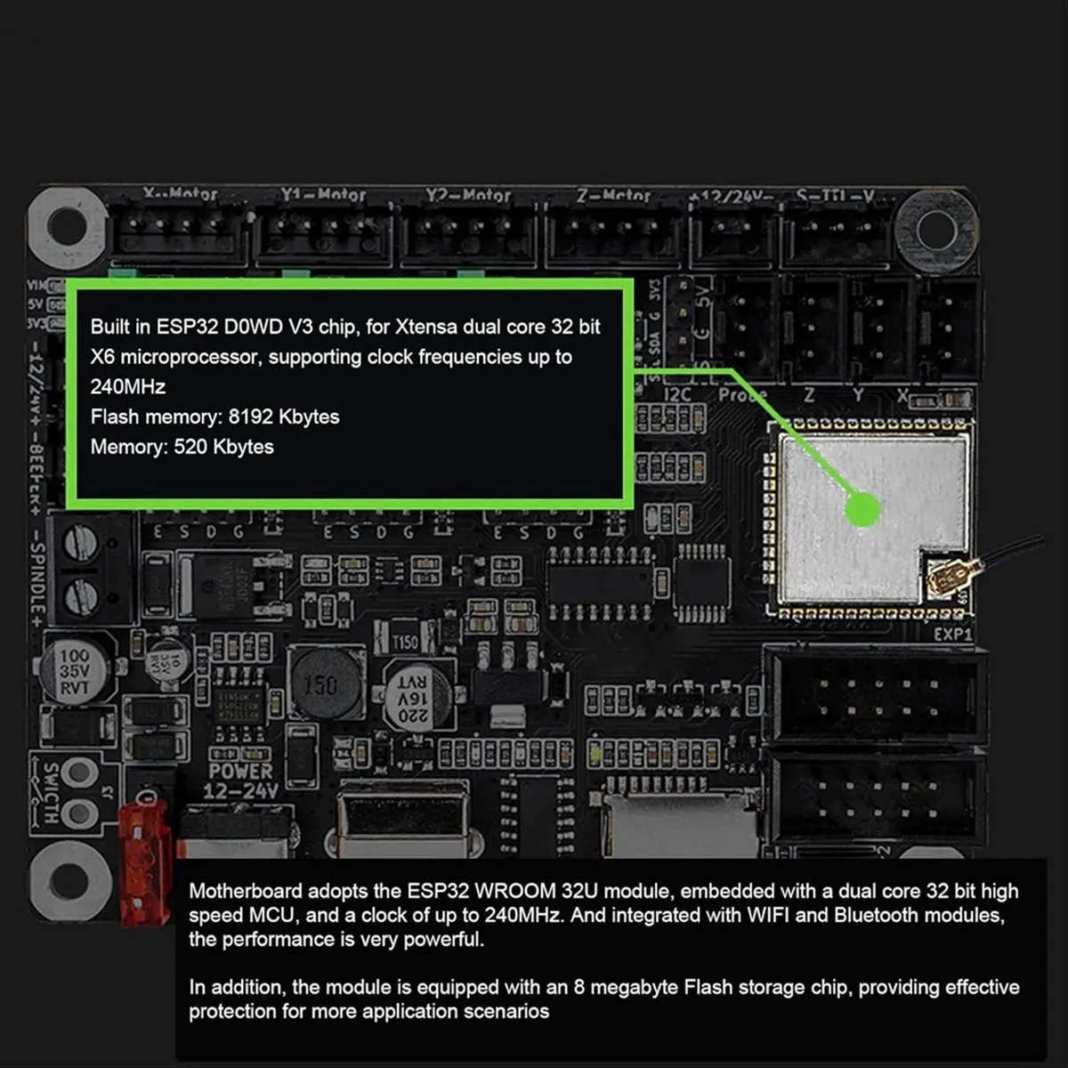 レーザー彫刻機メインボード、レーザー彫刻機制御モジュール-mks-dlc32-v21-32-ビット-esp32-wifi-grbl-diy-un