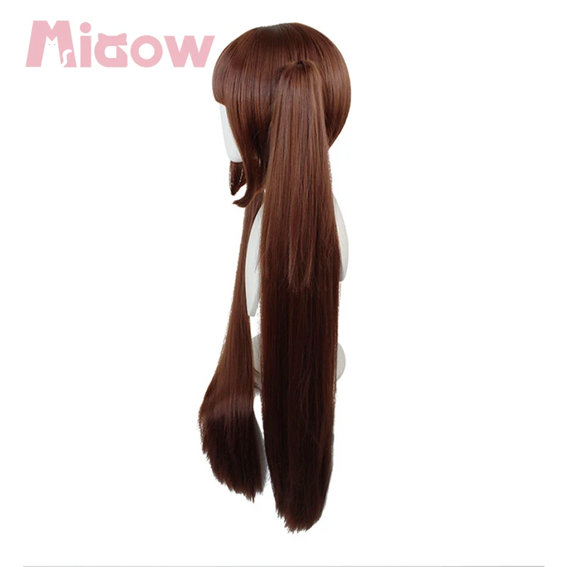 Anime’NEKOPARA‘ Chocola Cosplay Wig, Chocolate Brown Long Straight Twin Ponytails Heat Resistant Synthetic Wig view 4