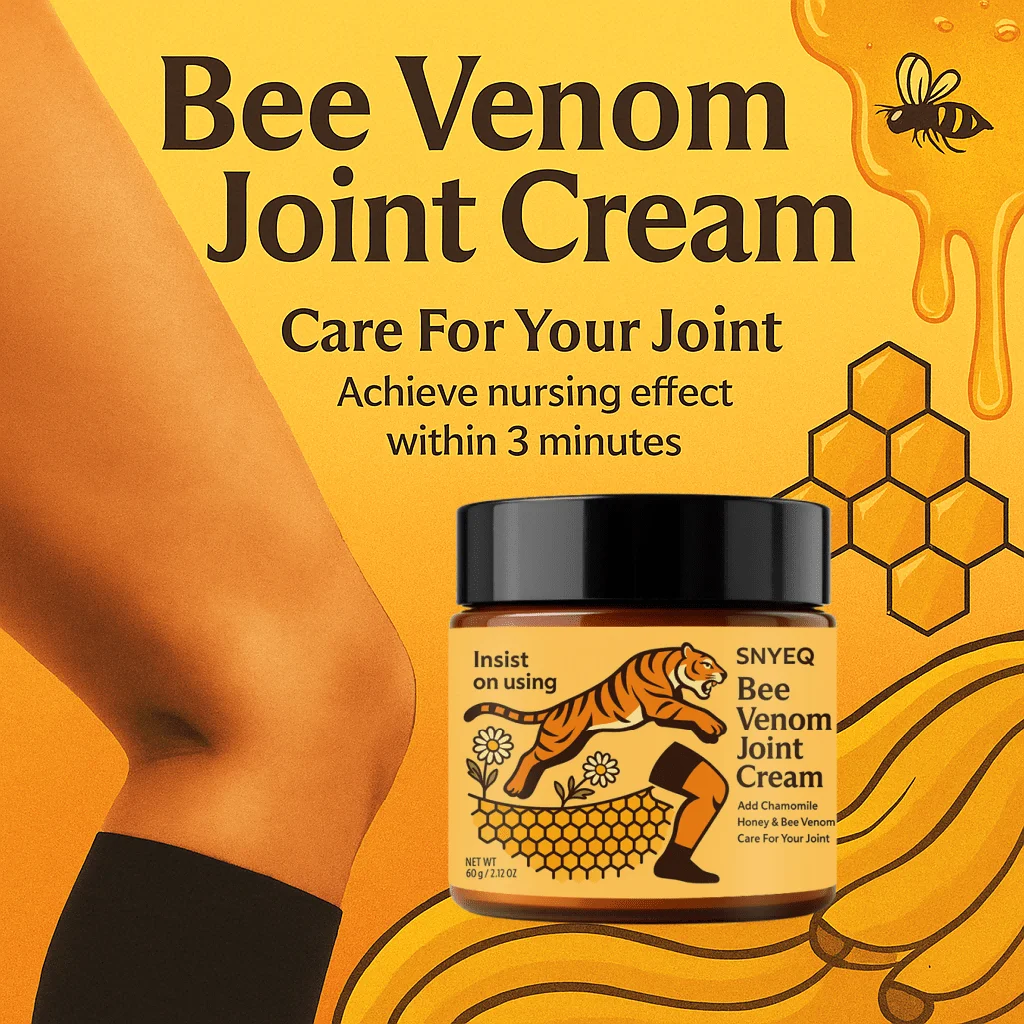 

Дощайте эффект медсестры в течение 3-х минут, крем для суставов с бджой venom, добавление ромашки, Honey & Bee Venom。 Подходит для колен, рук.