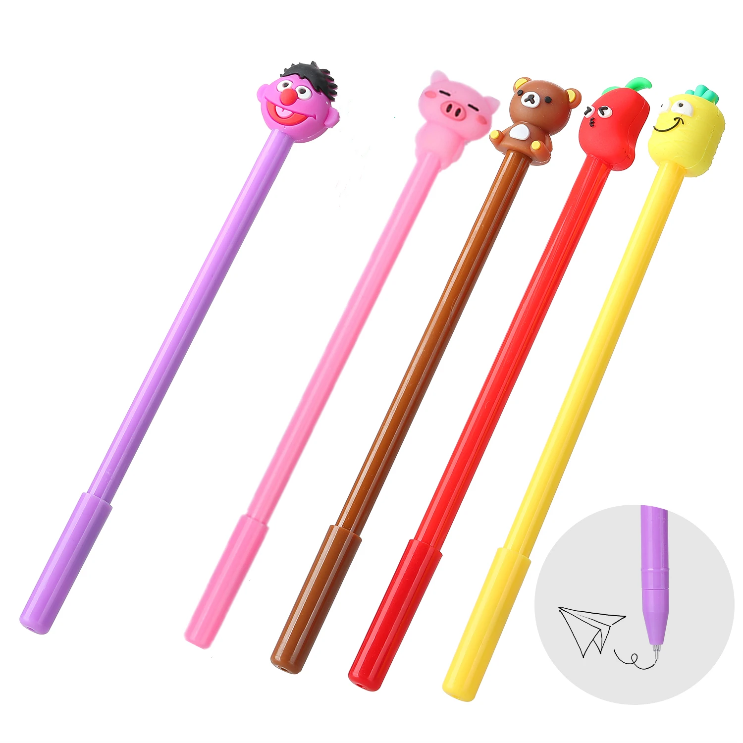 10/20/30/40/50 Cute Cartoon Gel Pen 0.5MM ink Pen Birthday Gift School Award Student Gift Fun Girl Pen Writing Korean Stationery