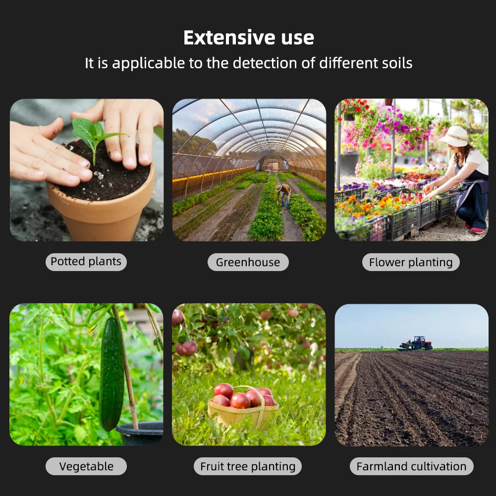 Testeur d'humidité et d'acidité du sol, compteur de PH, détecteur de métaux, outil de test extérieur, jardin de fleurs, plantation de pelouses, 3 en 1