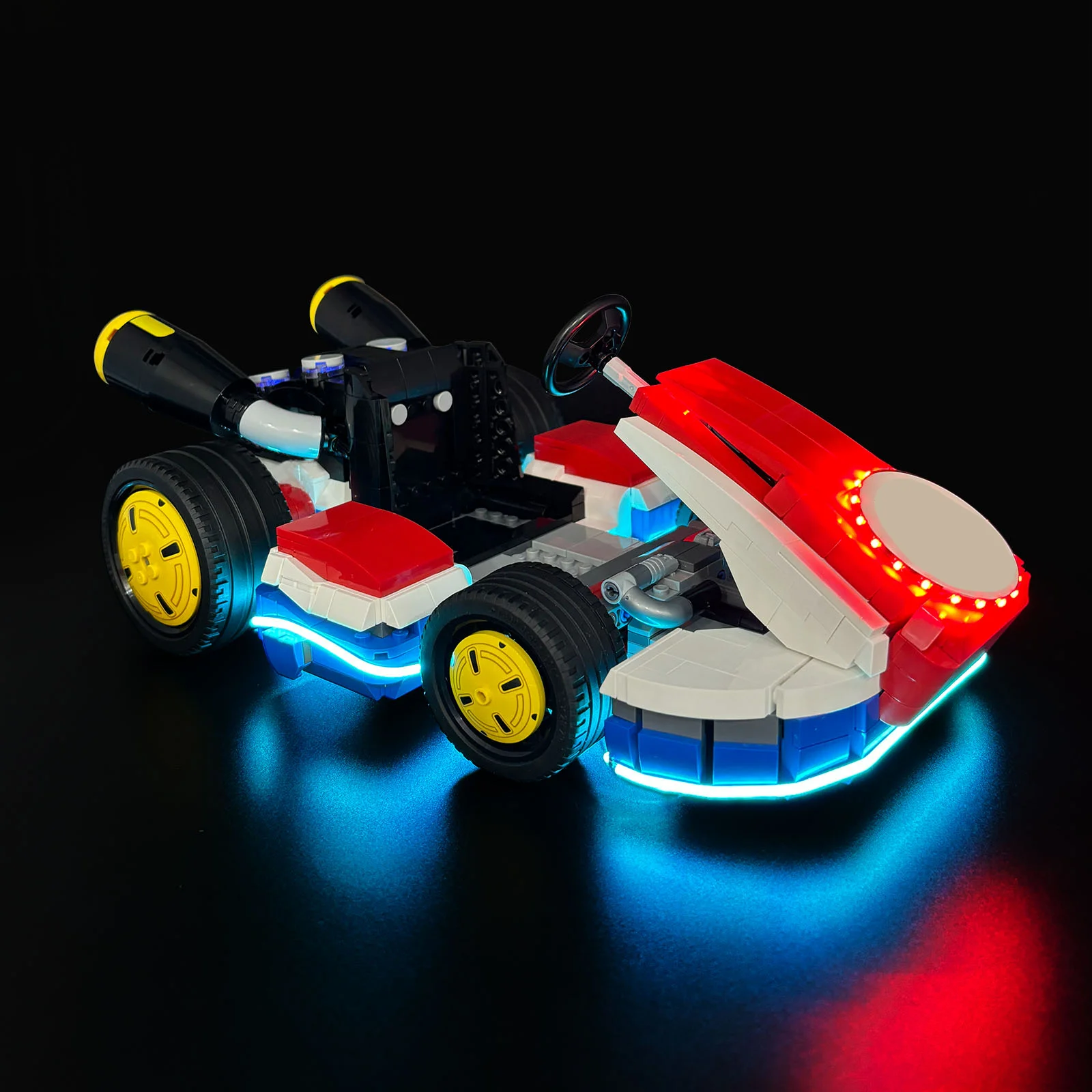 Zestaw oświetlenia LED kompatybilny z Lego 72037 Mario Kart – Mario i Standard Kart Building Blocks (NIE zawiera klocków modelarskich)