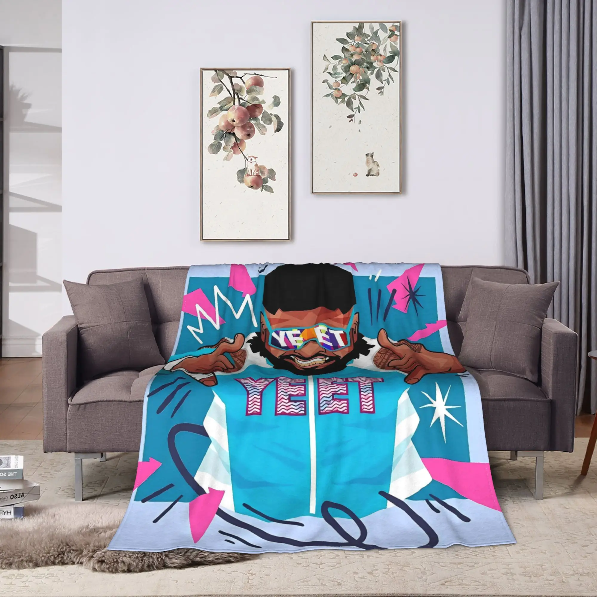 JEY YEET USO Wrestling Super Soft Blanket  Students Plush Throw Blanket Graphic Bedroom Flannel Bedspread Sofa Bed Cover