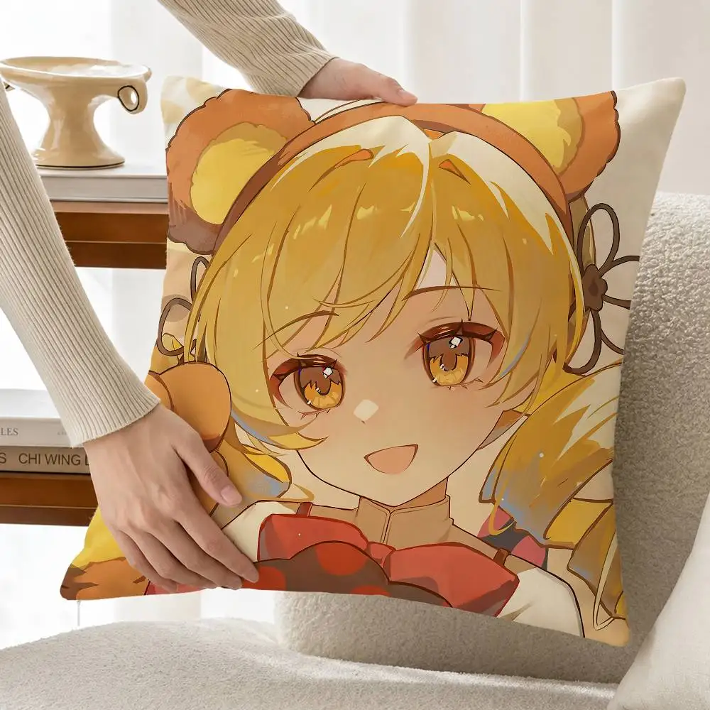 Anime P-Puella Magi M-Mami Tomoe Customizable Square Pillow case Double Sided Print Sofa Bedroom Decor Cushion Cover