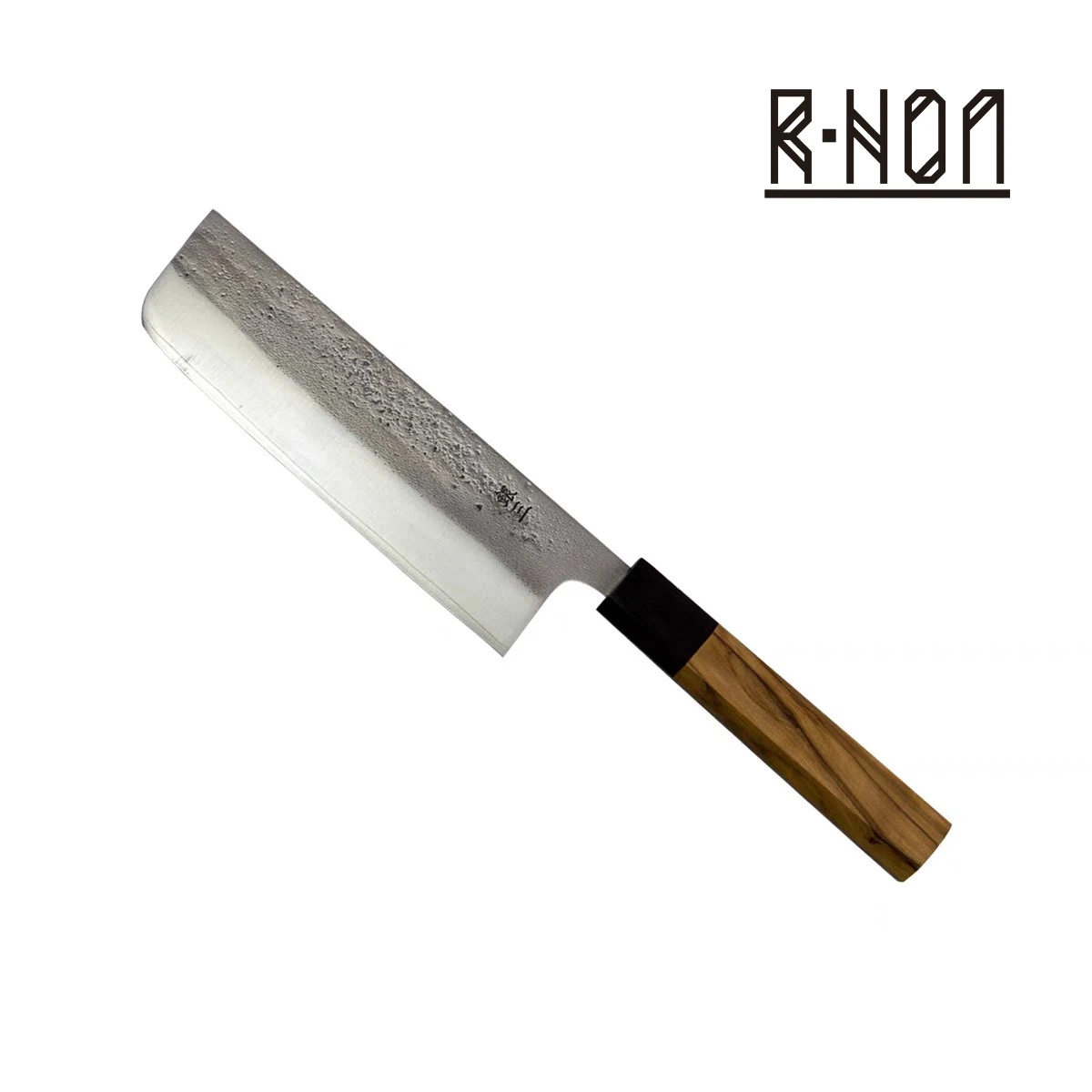 RHON 6.3inch Nakiri Knife Stainless Silver Steel No. 3 Clad Blade Olive Wood Handle Chef Cleaver Slicing Japanese Kitchen Knives