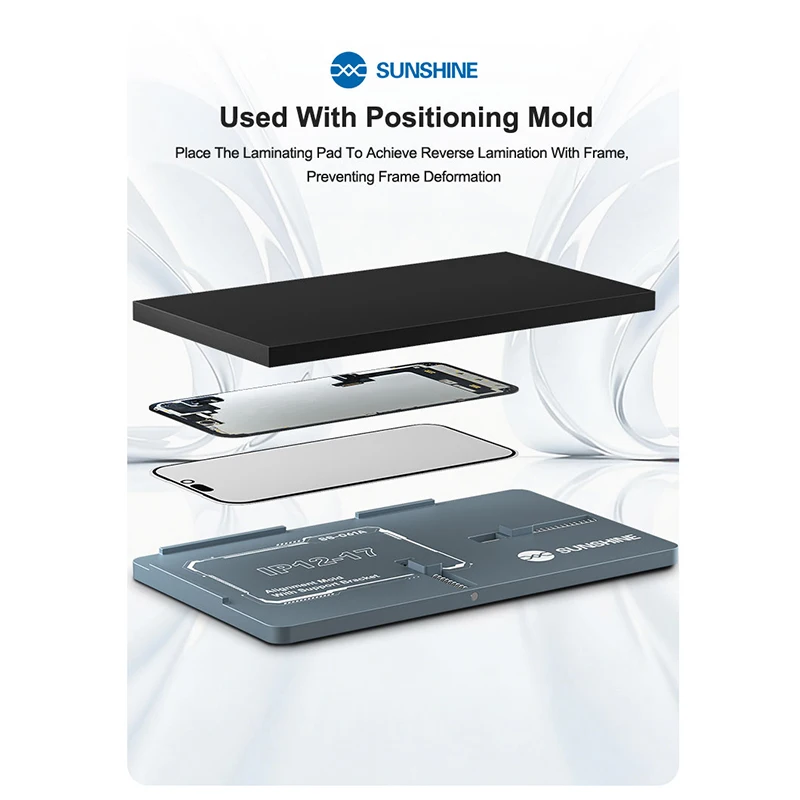 

SUNSHINE SS-061A Black Laminating Pad For Laminating Mold 8MM No Deformation After Bending Enlarged Thickened Mat